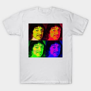 Rene Descartes Pop Art Design T-Shirt